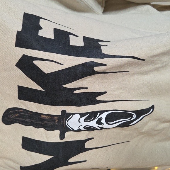 Gildan "Nike" Ghost Face Sand Sweatshirt Size M - Picture 3 of 10